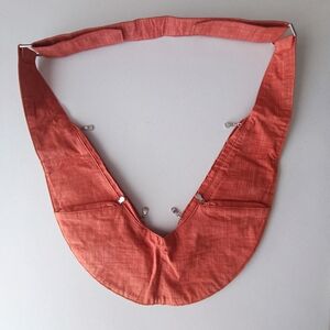 Sash Cotton Canvas Moon Fabric Crossbody Bag – Orange Peach